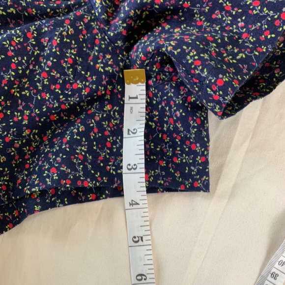 MNG Basics Shorts Women's 4 Blue‎ Floral Linen Blend Beach Outdoors Hot Pants - Picture 9 of 9